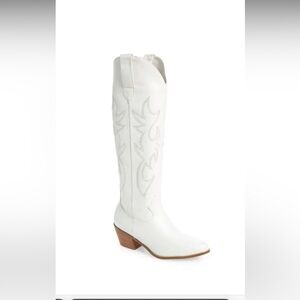Billini White Knee-High Western Boots